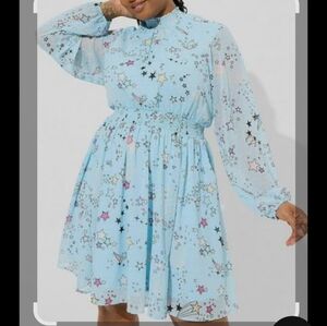 Torrid Plus Size 3x Skater Dress Celestial Pattern Whimsy